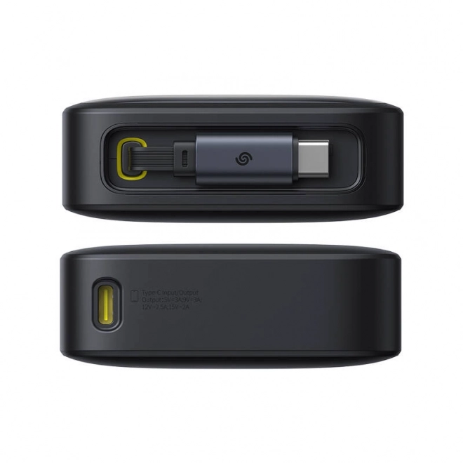 Fekete Baseus 10000 mAh Powerbank kábel