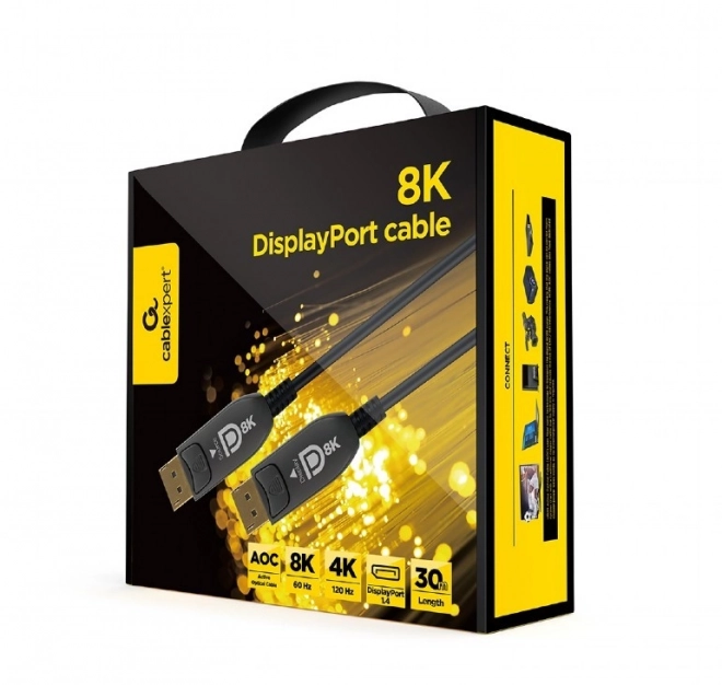 Kiváló minőségű 8K DisplayPort AOC Kábel 30m
