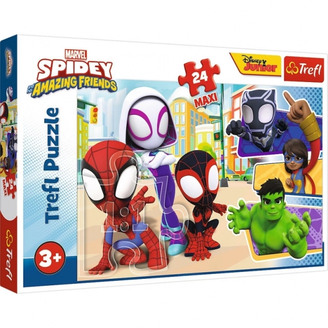 Spidey és barátai maxi puzzle 24 darabos Trefl