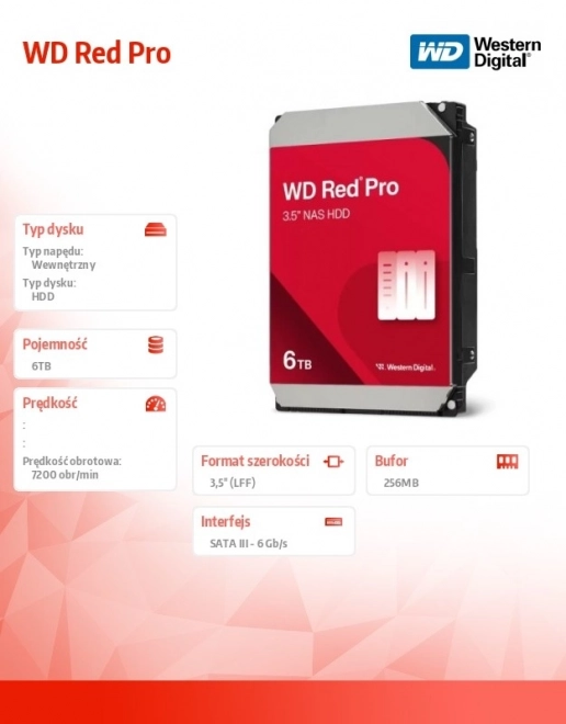 Wd Red Pro 6tb hdd merevlemez