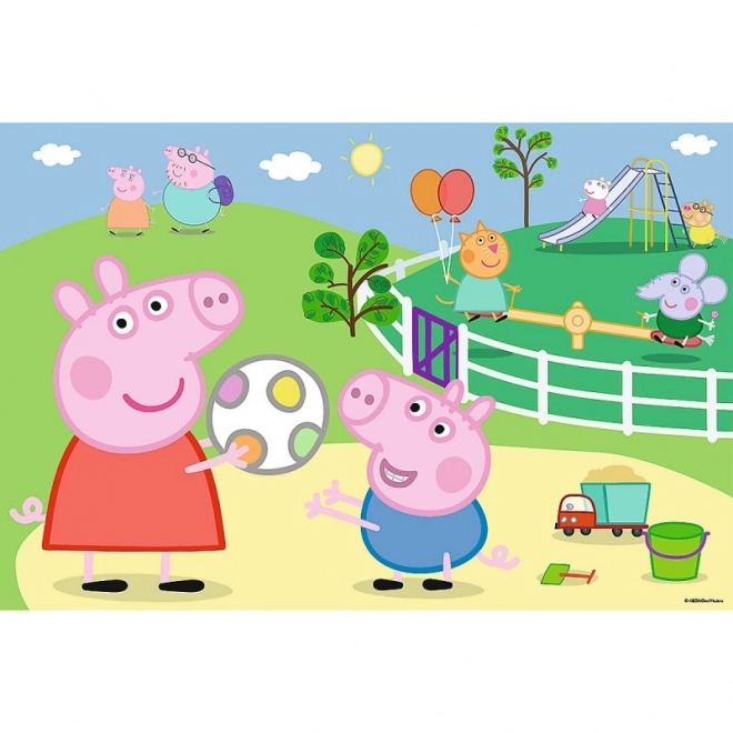 Peppa malac barátokkal puzzle - 60 darabos