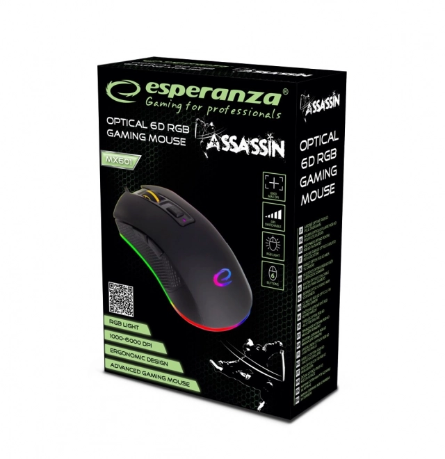 Vezetékes gamer egér 6D optikai USB ASSASSIN