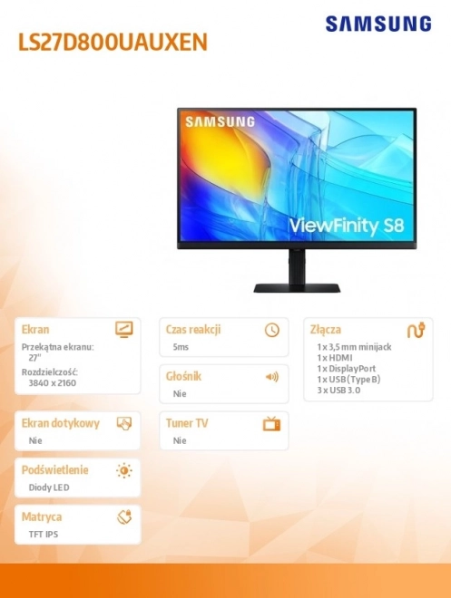 27 hüvelykes UHD ViewFinity S80UD monitor