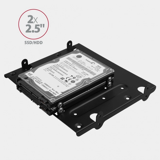 Fekete AXAGON 4x 2.5" merevlemez/SSD beépítő keret 5.25" helyre