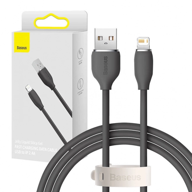 Baseus USB Lightning gyorstöltő kábel 2,4A 1,2m fekete