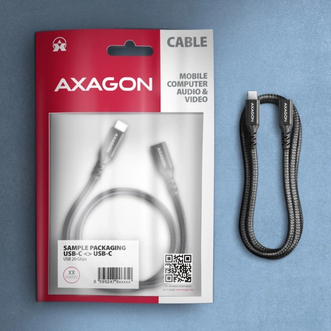 Axagon USB-C - USB-C prémium hosszabbító kábel