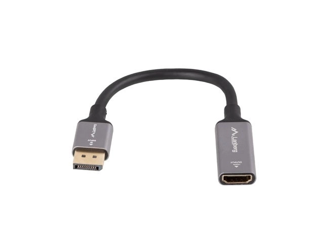 DisplayPort HDMI Adapter 4K, ezüst, 20 cm