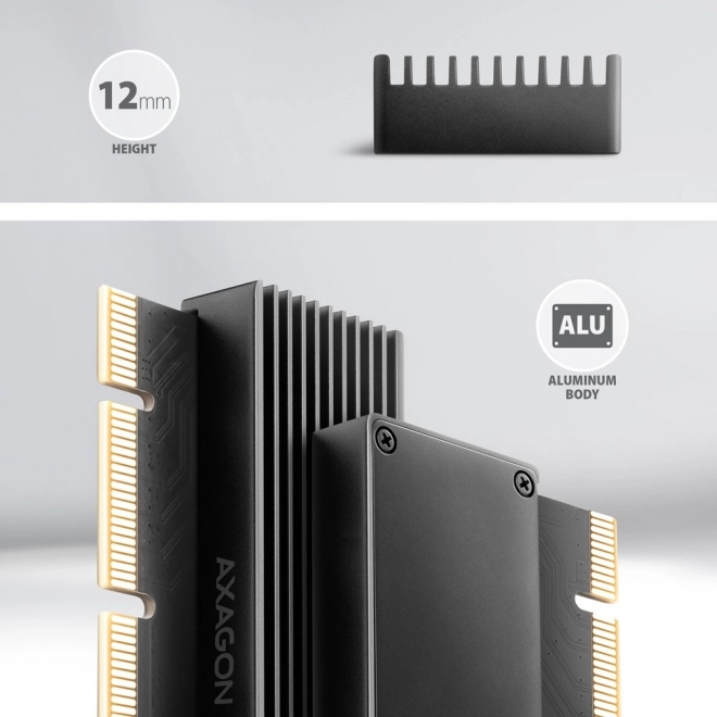 PCIE M.2 NVMe adapter hűtőbordával