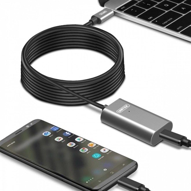 Unitek usb-c aktív hosszabbító kábel 5m