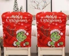 Karácsonyi dekoratív szék huzat GRINCH háttámlára