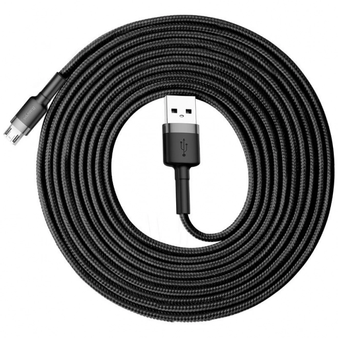 Baseus Cafule micro USB kábel gyors töltéssel, 3 m, szürke-fekete