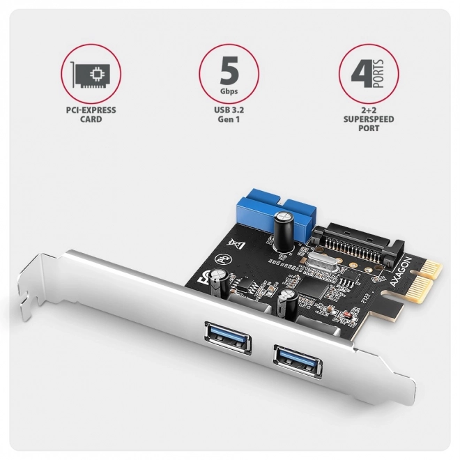 PC PCIe 2+2 USB 3.2 bővítőkártya