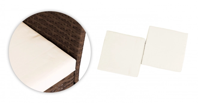 Kerti bútor szett rattan kinézettel – pad, asztal, szék barna MultiGarden