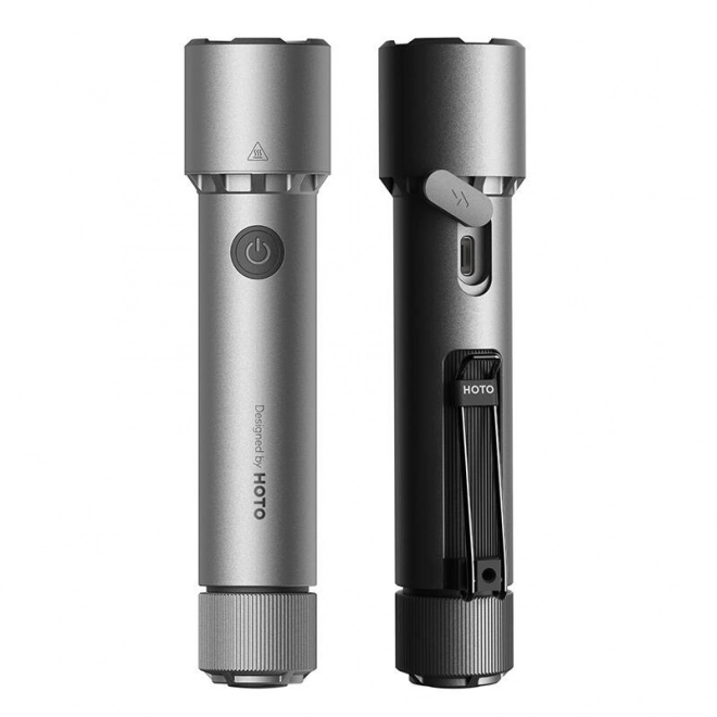 Taktikai zseblámpa HOTO 2300lm, IP68, 3100mAh, USB-C