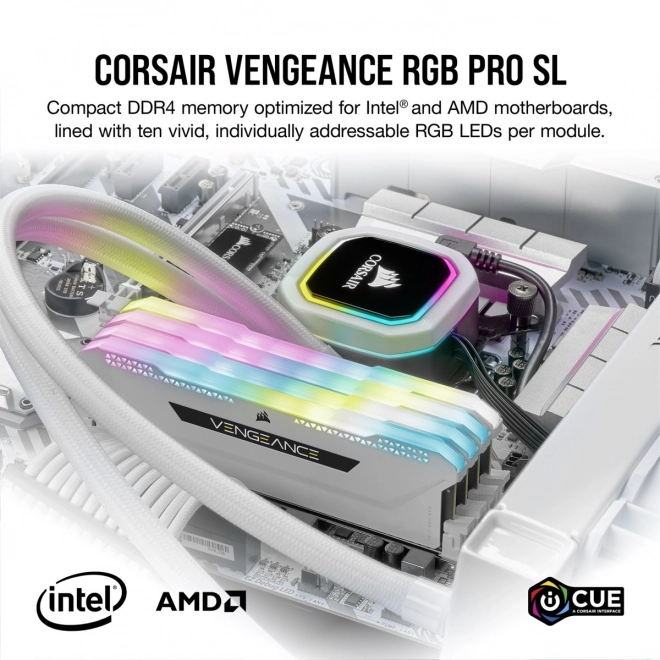 Vengeance RGB PRO SL 16GB DDR4 memória, fehér