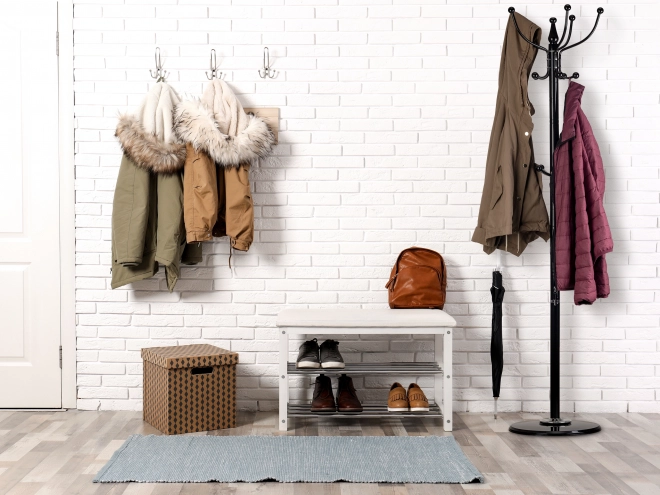 Modernhome fekete álló ruhaállvány talppal