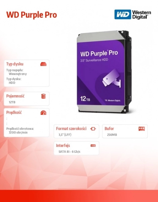 Purple Pro merevlemez 12TB