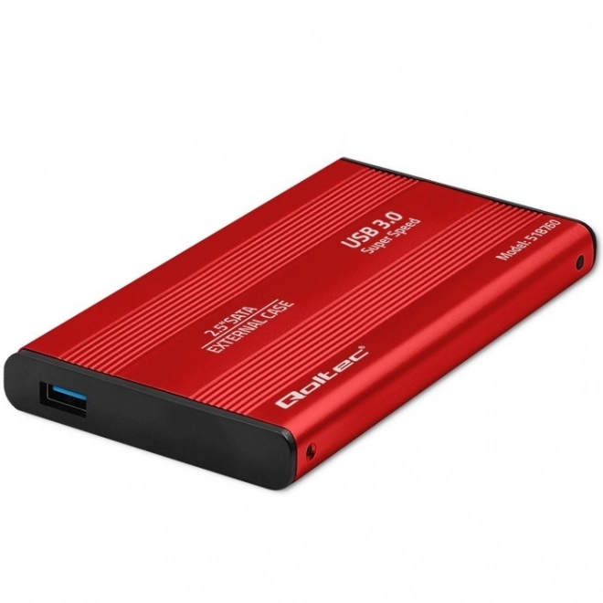 Külső burkolat 2.5" HDD/SSD SATA3 lemezekhez, USB 3.0, piros