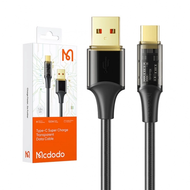 Mcdodo usb-c kábel 6a 1,8 m fekete