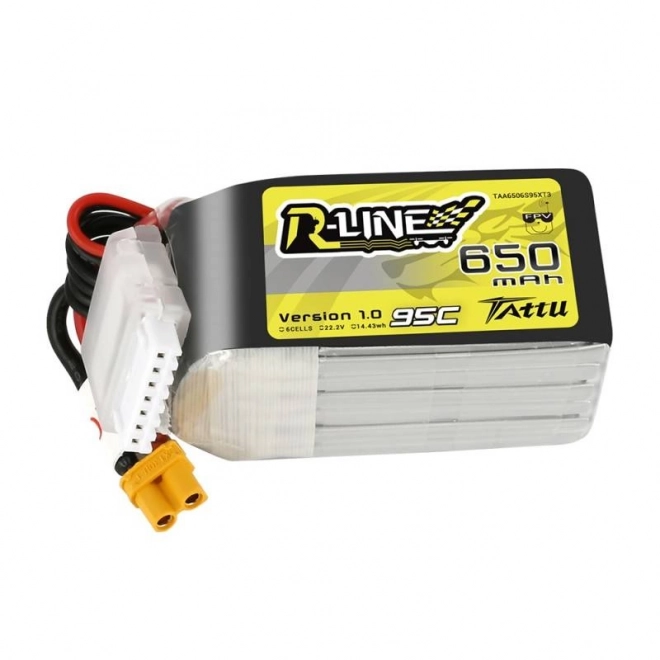 tattu r-line drón akkumulátor 650mah 22.2v 95c