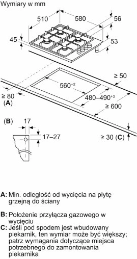 Inox gáztűzhely