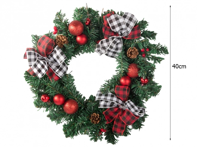 Karácsonyi díszítős girland ajtóra és falra