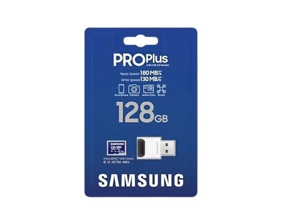 Samsung pro plus 128 GB microSDXC memóriakártya olvasóval