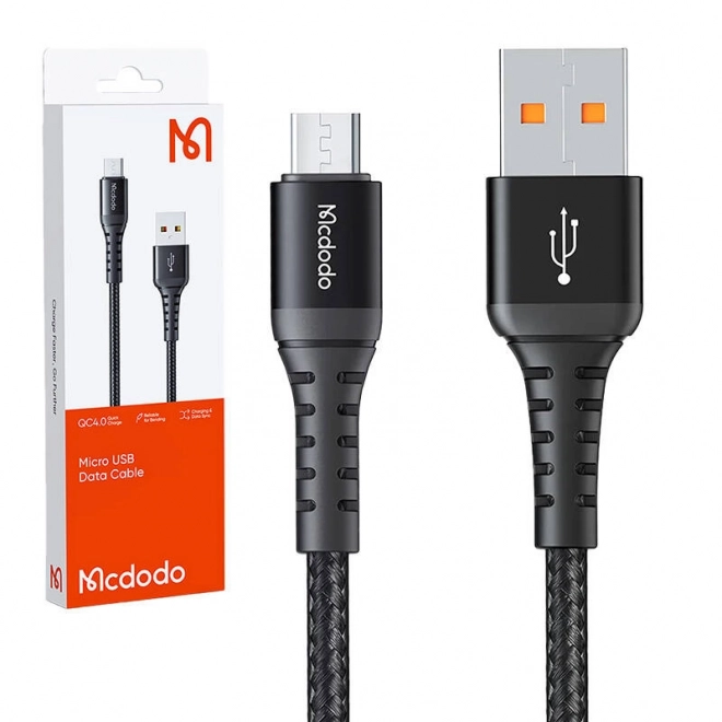 gyors töltésű micro-usb kábel 0,2 m fekete