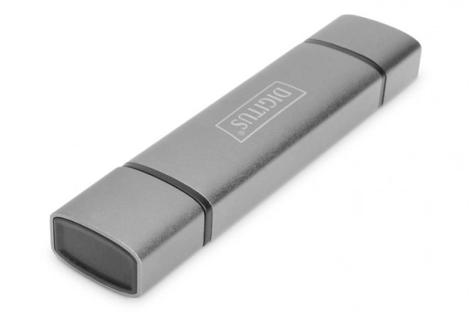 Digitus 3-portos USB kártyaolvasó szürke