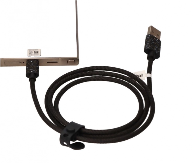 USB-C kábel fekete macskával