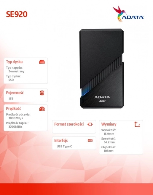 Külső SSD meghajtó USB4 1TB