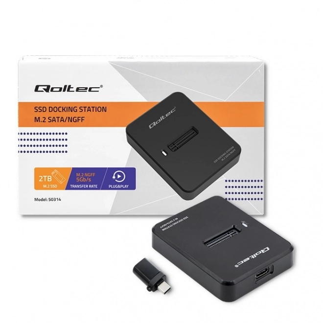 M.2 SATA SSD dokkoló állomás USB 3.1 csatlakozóval