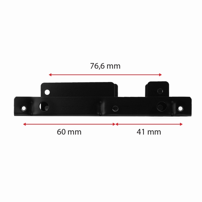 Fekete fém keret 2.5" HDD/SSD szereléshez 3.5" helyzetben