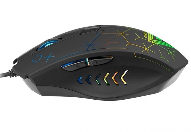 Ergonomikus RGB LED vezetékes eger
