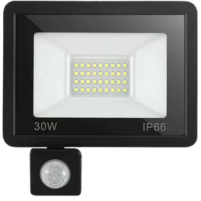 Kültéri LED Reflektor 30W Mozgás- és Alkonyatérzékelővel IP66
