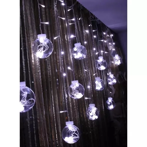 Led fényfüggöny 108 LED hideg fehérrel