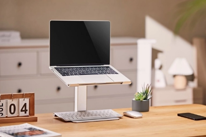Állítható magasságú ezüst laptopállvány 15,6 hüvelykes