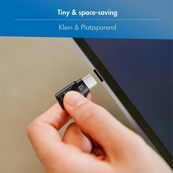 USB-C/M - 3,5mm/F audio adapter DAC & EQ-vel