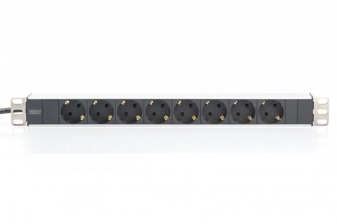 Alumínium 19" Rack PDU 8x Schuko csatlakozó, 2m kábel