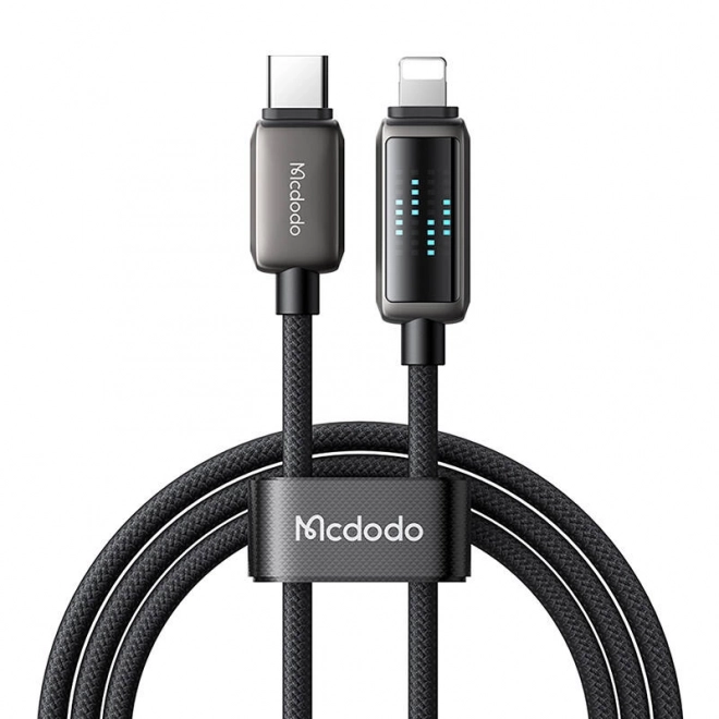 Mcdodo USB-C Lightning kábel LED kijelzővel 36W 1.2m