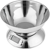Digitális konyhai mérleg rozsdamentes tálal 5kg LCD kijelző