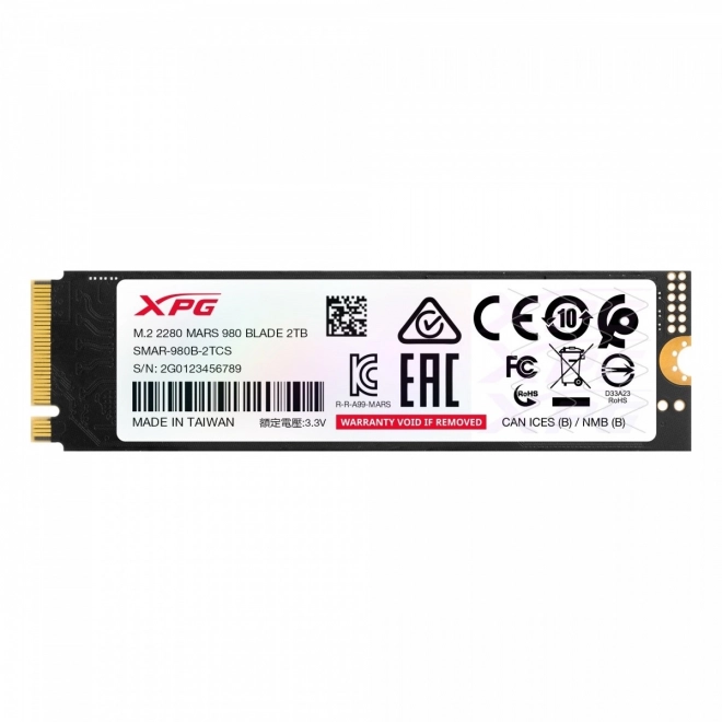 SSD lemez XPG Mars pro notebooky 2TB PCIe 5x4