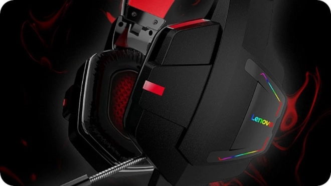 Lenovo játék fejhallgató RGB fénnyel és mikrofonnal