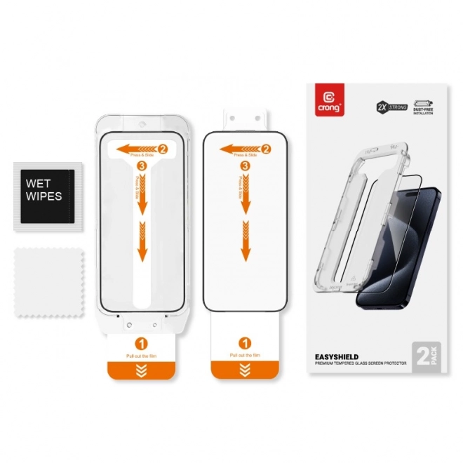 Képernyővédő üveg 2 db iPhone 16 Plus / iPhone 15 Plus készülékhez
