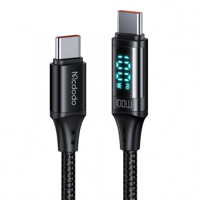 Mcdodo usb-c kábel 100w 1,2m fekete