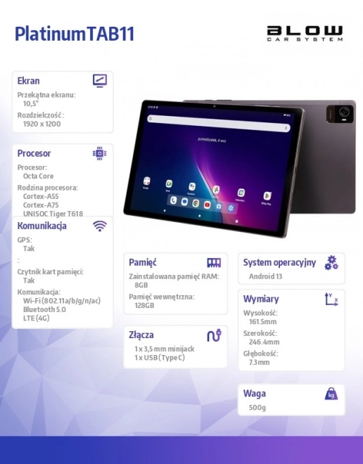 Platinum 4G tablet 8/128GB