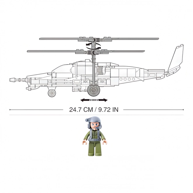 Sluban Ka-50 Fekete Cápa helikopter építőkészlet