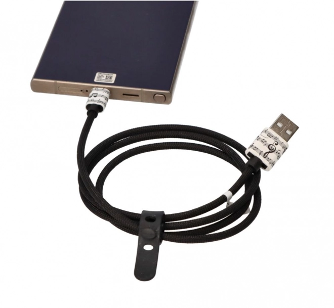 USB-C kábel zenei motívummal