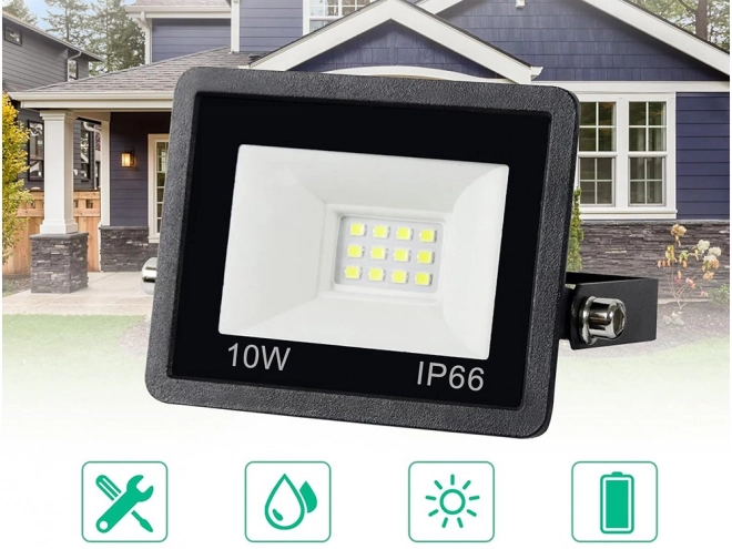 Kültéri LED halogén reflektor 10W 6000K vízálló
