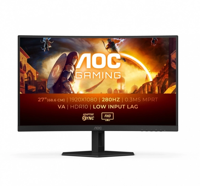27 hüvelykes ívelt gyors VA monitor 280Hz HDMIx2 DP